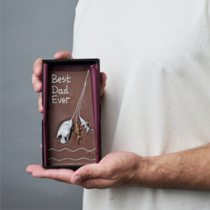 Father's Day Personalised Chocolate Card | Fishing Design